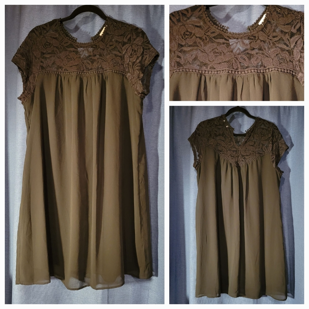 Cute Lace Top Breezy Dress